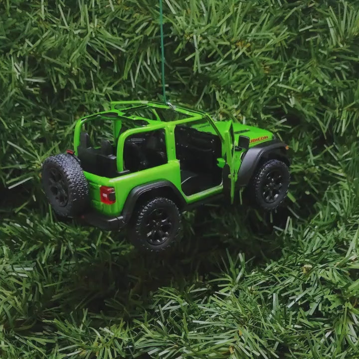 JEEP Wrangler Christmas Ornament OPEN TOP Gift Idea Fun Xmas tree Decoration 5 inch 2018 green