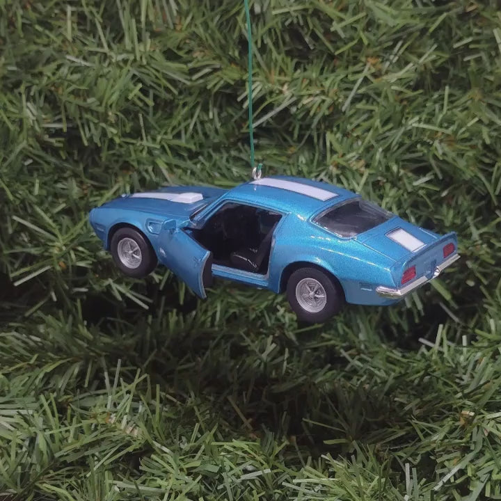 PONTIAC Firebird Trans Am 1972 Ornament Christmas Tree Decoration Fun Car Gift Unique Xmas Present Blue