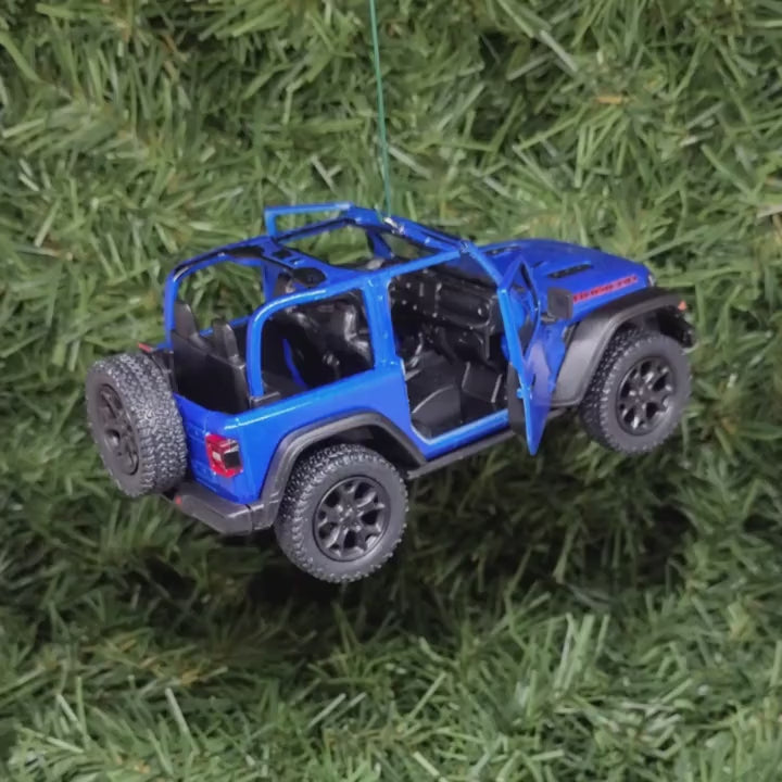 JEEP Wrangler Christmas Ornament OPEN TOP Gift Idea Fun Xmas tree Decoration 5 inch 2018 blue