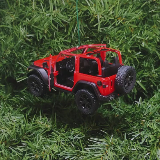 JEEP Wrangler Christmas Ornament OPEN TOP Gift Idea Fun Xmas tree Decoration 5 inch 2018 red