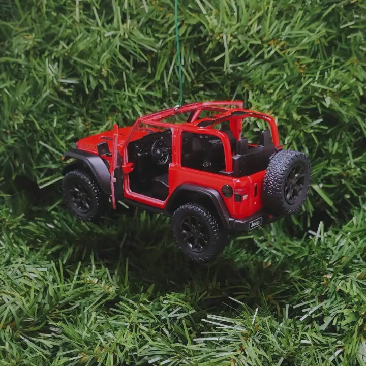 JEEP Wrangler Christmas Ornament OPEN TOP Gift Idea Fun Xmas tree Decoration 5 inch 2018 red
