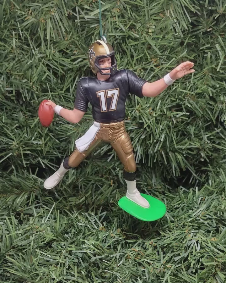 NEW ORLEANS SAINTS Ornament Bobby Hebert Jim Everett Christmas Gift Nfl Football Xmas Tree Decoration
