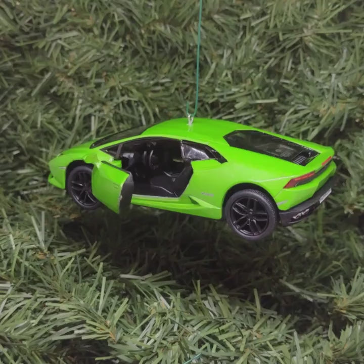 Lamborghini Ornament Huracan LP610-4 Christmas tree decoration unique gift idea for car enthusiast Lambo green