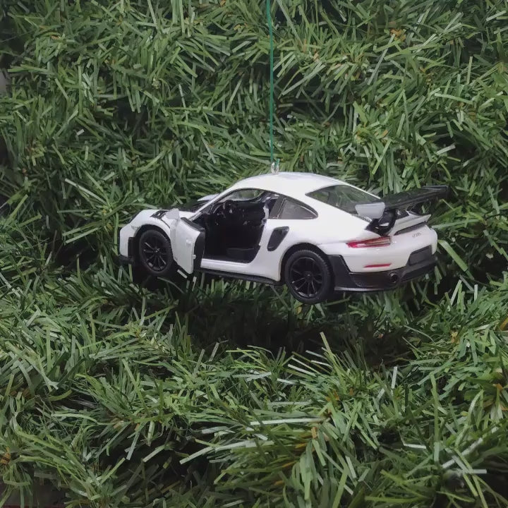 PORSCHE 911 GT2RS Ornament Christmas Tree Decoration Unique Gift Idea gt2 rs White
