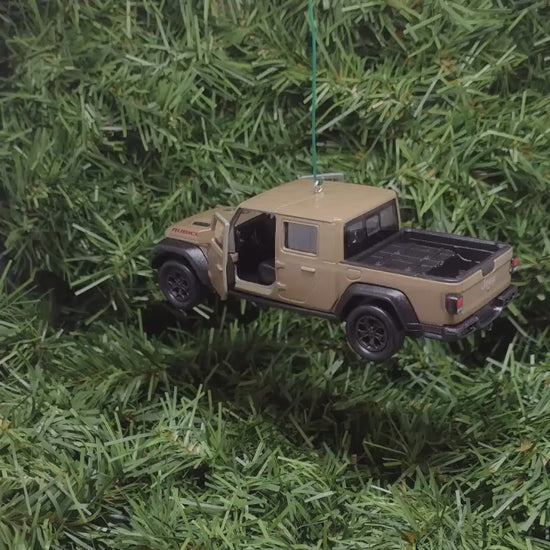 JEEP GLADIATOR Ornament Christmas Gift Idea Fun Automotive Xmas Tree Decoration 5 inch Brown 2019-2024