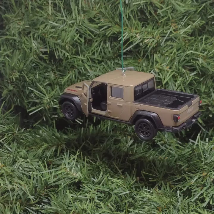 JEEP GLADIATOR Ornament Christmas Gift Idea Fun Automotive Xmas Tree Decoration 5 inch Brown 2019-2024