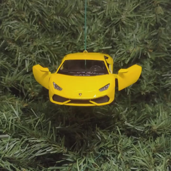 Lamborghini Ornament Huracan LP610-4 Christmas tree decoration unique gift idea for car enthusiast Lambo Yellow