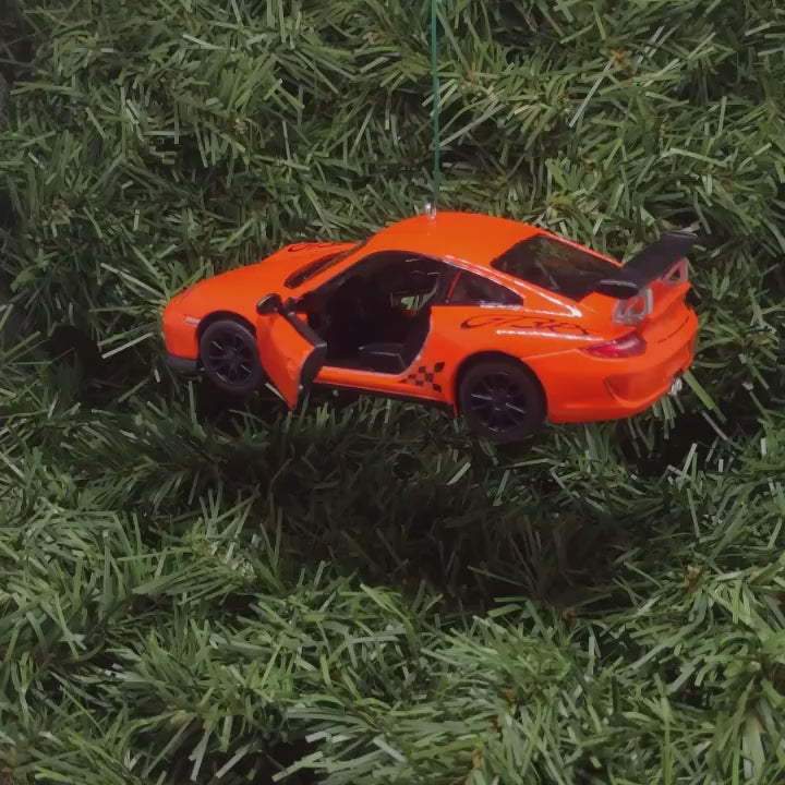 PORSCHE 911 GT3 RS Ornament Christmas Tree Decoration Unique Gift Idea 2010 gt3rs Orange