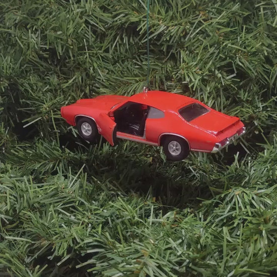 1969 PONTIAC GTO Ornament Christmas Tree Decoration Car Gift Xmas Present Orange