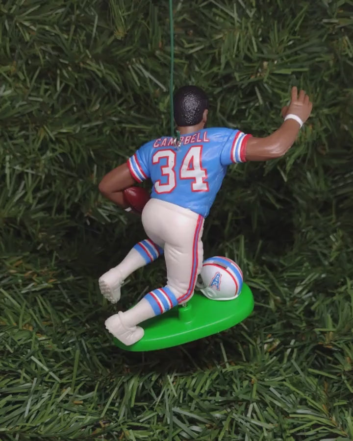 HOUSTON OILERS Christmas Ornaments Earl Campbell/Eddie George/Lorenzo White NFL Football Figure Unique Gift Idea