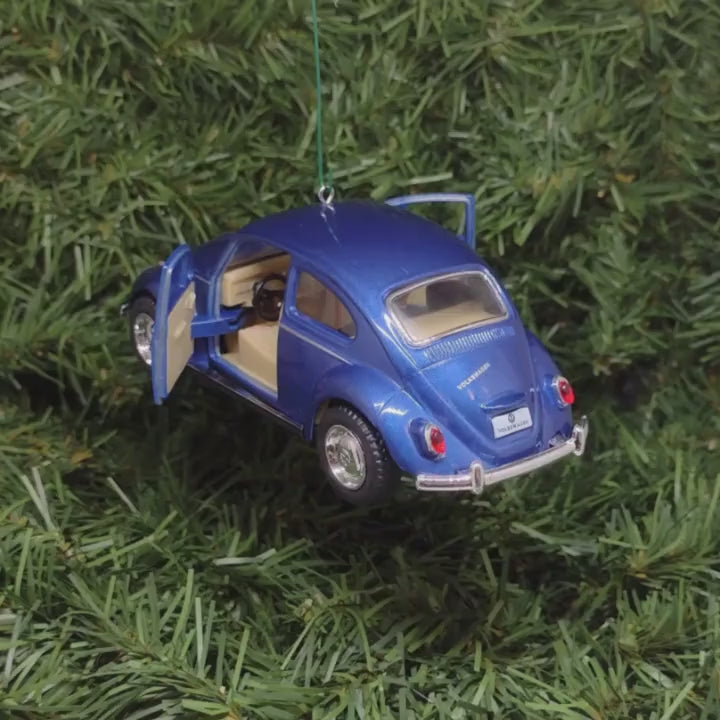 VW Beetle 1967 Ornament Christmas tree decoration Unique gift idea Volkswagen fun Xmas present 5 inch blue