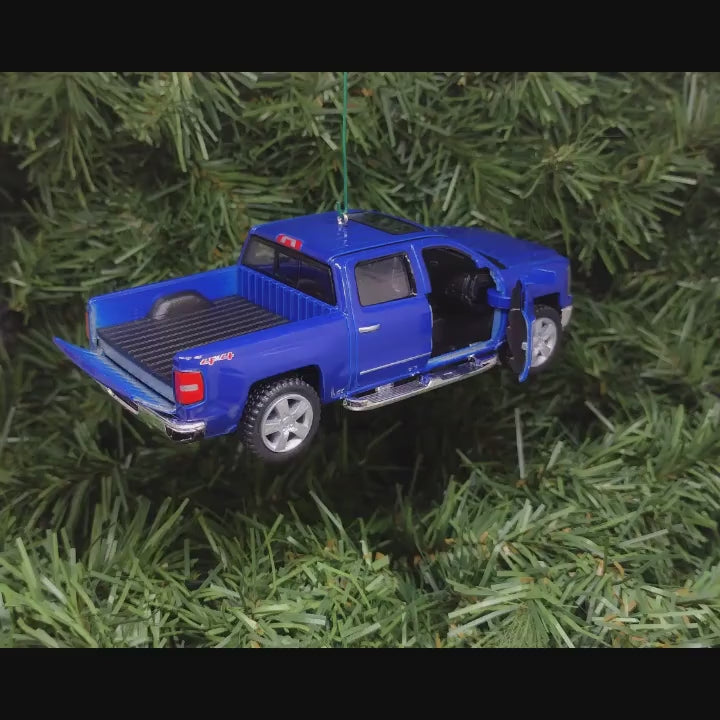 Chevy Silverado Ornament Christmas Tree Decoration Fun Automotive Xmas Gift Idea 5 inches long Chevrolet pickup truck