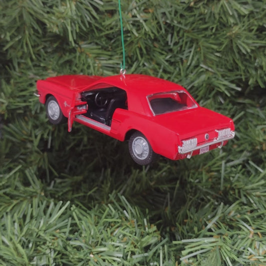 Ford Mustang Ornament 1965 coupe Christmas tree decoration fun automotive gift for car enthusiast or man cave tree 5 inch