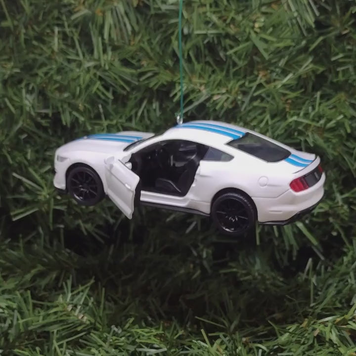 FORD MUSTANG Ornament Shelby GT350 Christmas Decoration Gift White 5 inch