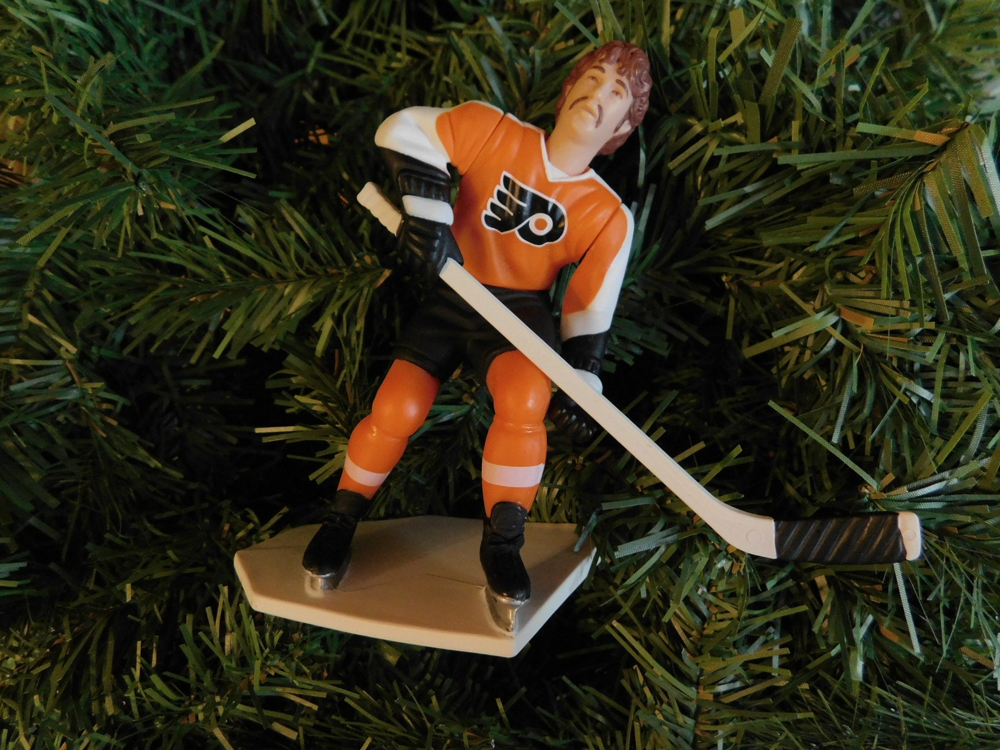 PHILADELPHIA FLYERS Christmas tree ornaments Bernie Parent/Dave Schultz/Bobby Clarke xmas NHL hockey figure
