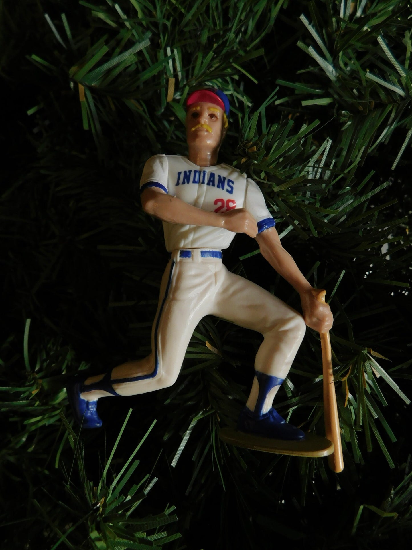 CLEVELAND INDIANS Christmas ornament MLB baseball xmas figure gift idea Larry Doby/Manny Ramirez/Dave Justice/Satchel Paige/Bob Feller