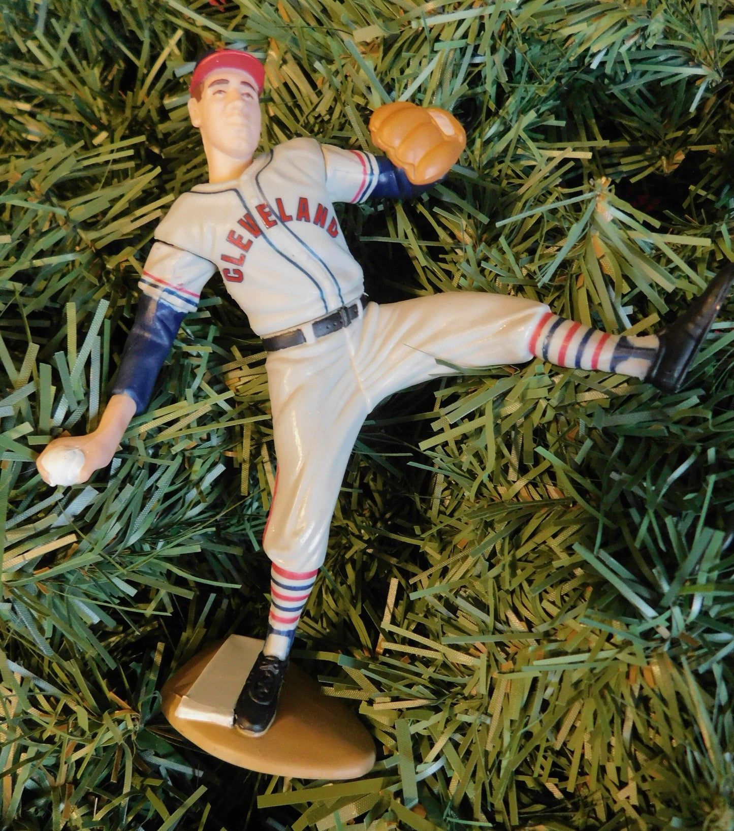 CLEVELAND INDIANS Christmas ornament MLB baseball xmas figure gift idea Larry Doby/Manny Ramirez/Dave Justice/Satchel Paige/Bob Feller