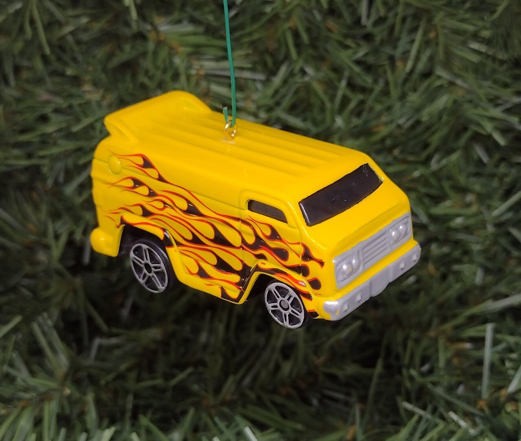 Hot Rod Van Ornament Christmas tree decoration fun automotive gift for car enthusiast or man cave tree