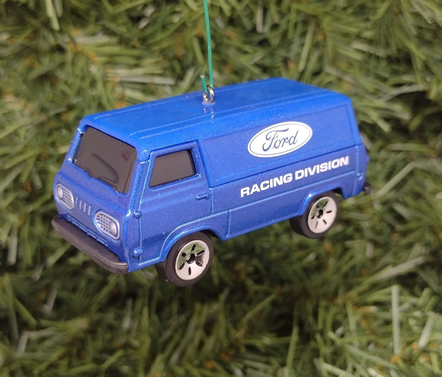 Ford Racing Van Ornament Econoline Christmas Tree Decoration fun gift idea for car enthusiast unique xmas present