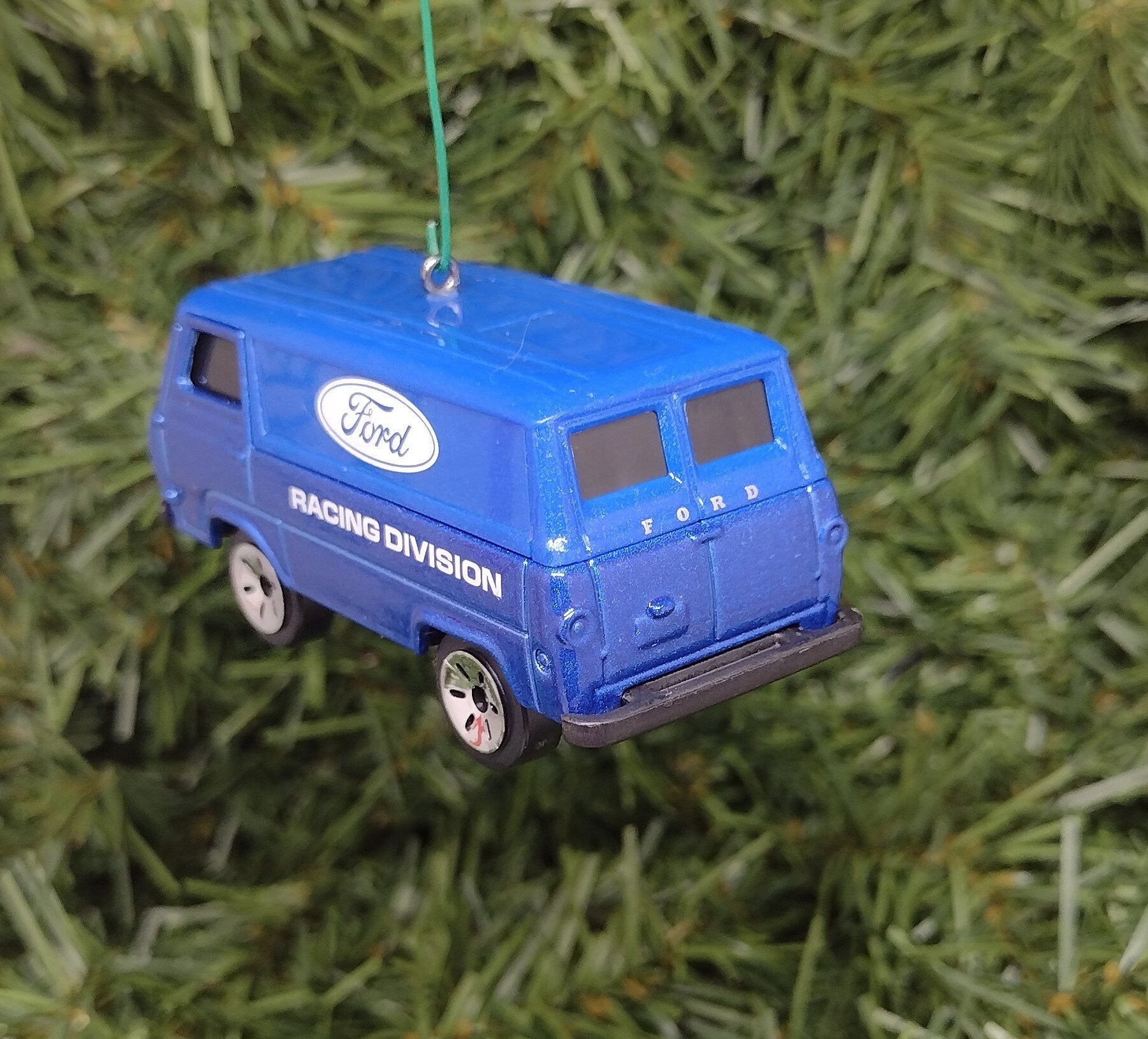 Ford Racing Van Ornament Econoline Christmas Tree Decoration fun gift idea for car enthusiast unique xmas present