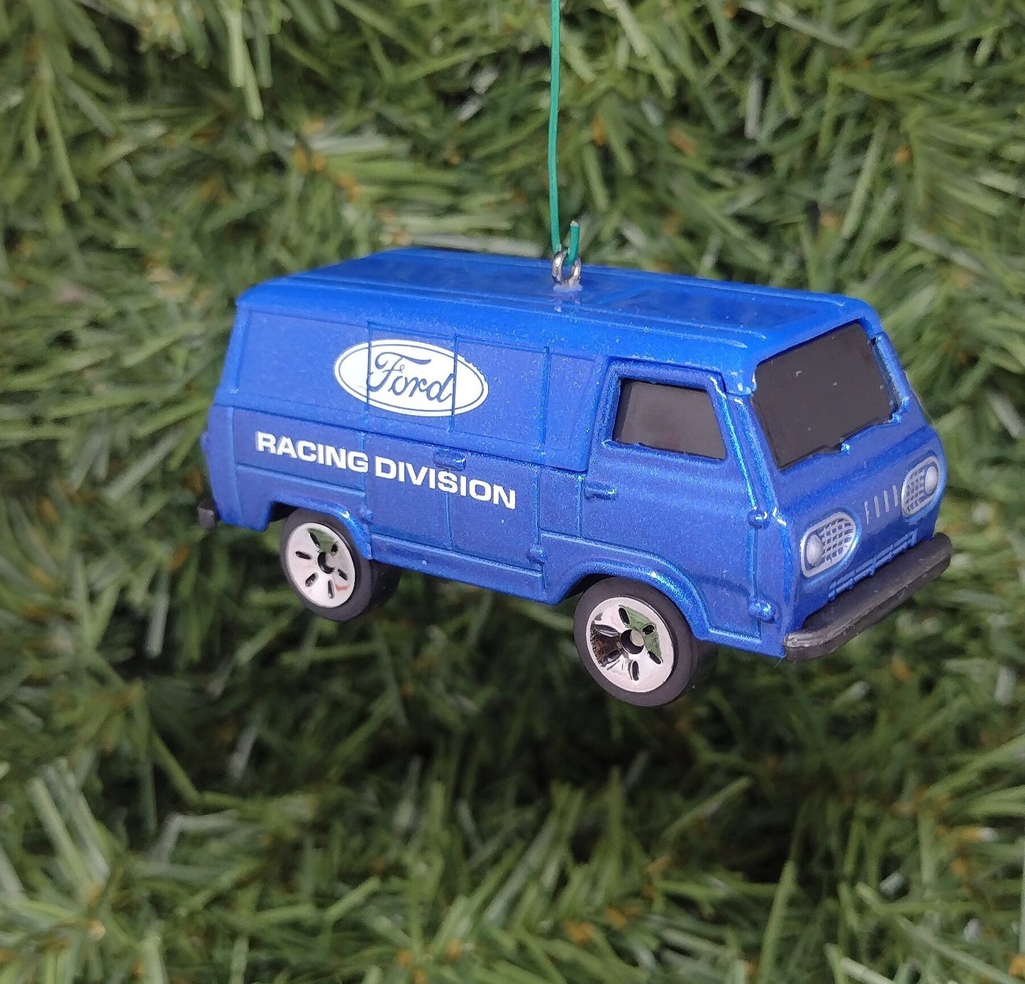 Ford Racing Van Ornament Econoline Christmas Tree Decoration fun gift idea for car enthusiast unique xmas present