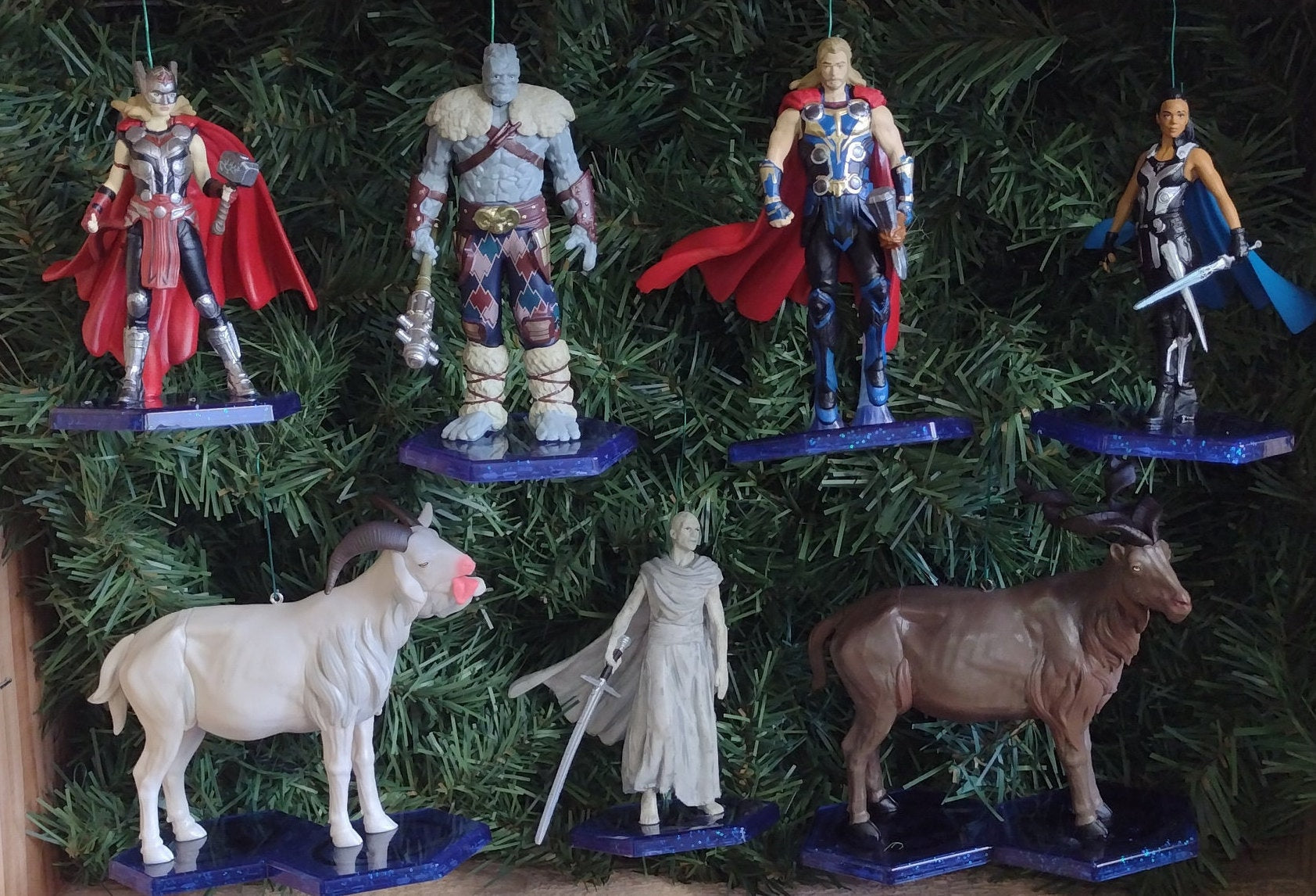 Thor Christmas ornaments Marvel Avenger Korg Gorr Valkyrie Jane Foster Toothgnasher Toothgrinder xmas tree fun unique gift idea