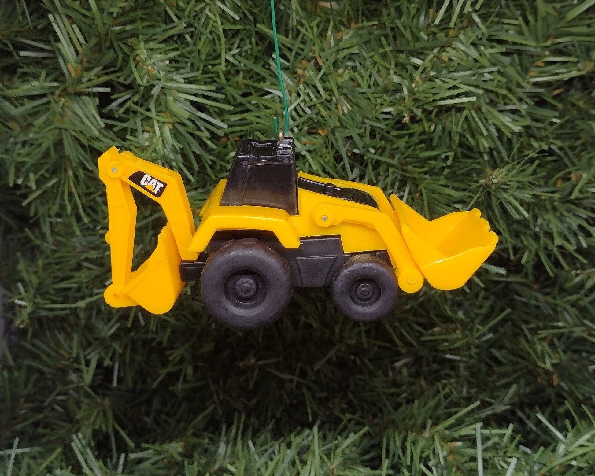 Backhoe Christmas ornament CAT Caterpillar equipment unique gift idea xmas tree fun